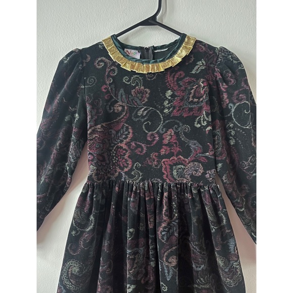 90s VELVET PARTY DRESS FOR A GIRL OR TWEEN - Picture 3 of 3